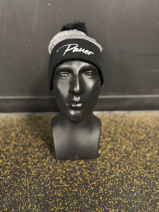 Pauer Pom  Black Beanie