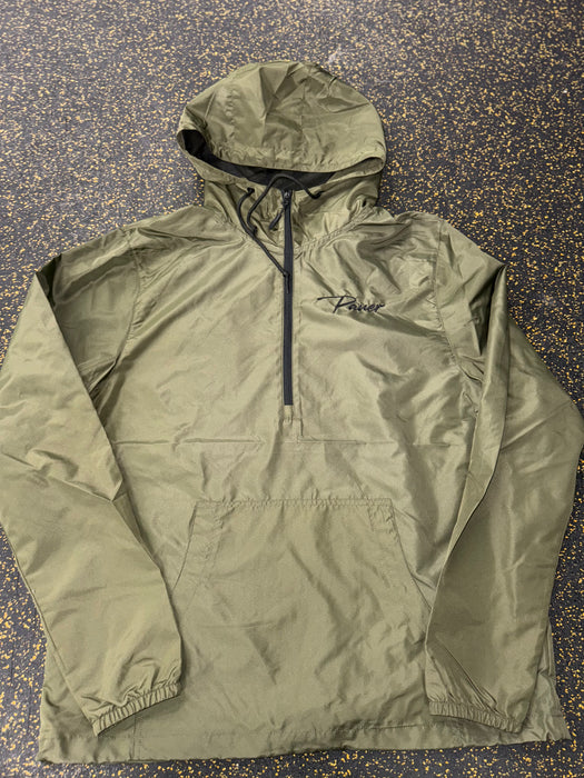Pauer Green Embroidered 1/4 Zip Jacket