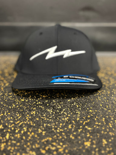 Black and white Bolt fitted Hat