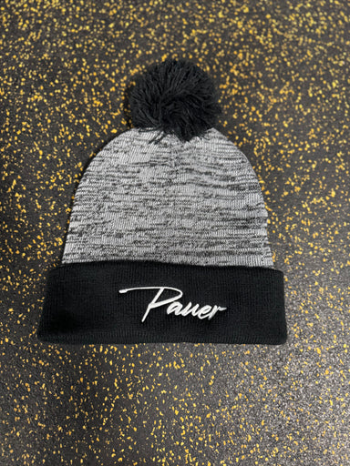 Pauer Pom  Black Beanie