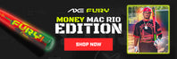 Axe Fury Bravo USSSA Slowpitch Bat | Money Mac Rio Edition | 1-Piece | 12” Barrel | 1 oz. Endloaded | Flared Handle |