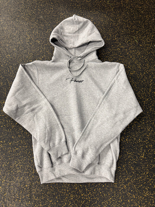 Cursive Pauer Heather Grey Hoodie