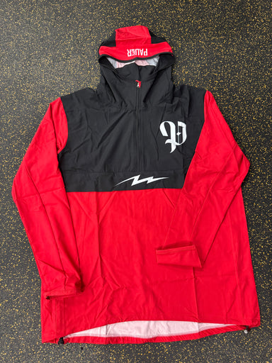 Pauer Red 1/4 zip Hoodie Cage Jacket