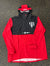 Pauer Red 1/4 zip Hoodie Cage Jacket