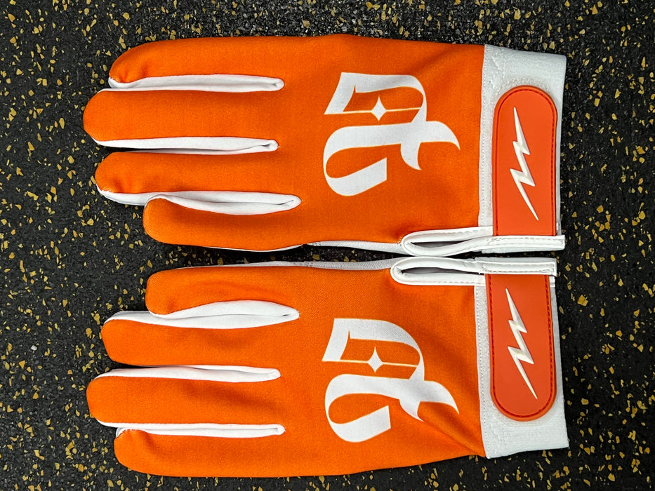 Bold English Orange Pauer Batting Gloves