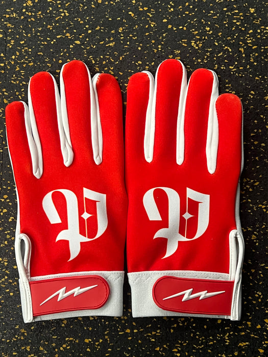 Bold English Red Pauer Batting Gloves