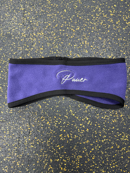 Script Pauer Purple Fleece Headband