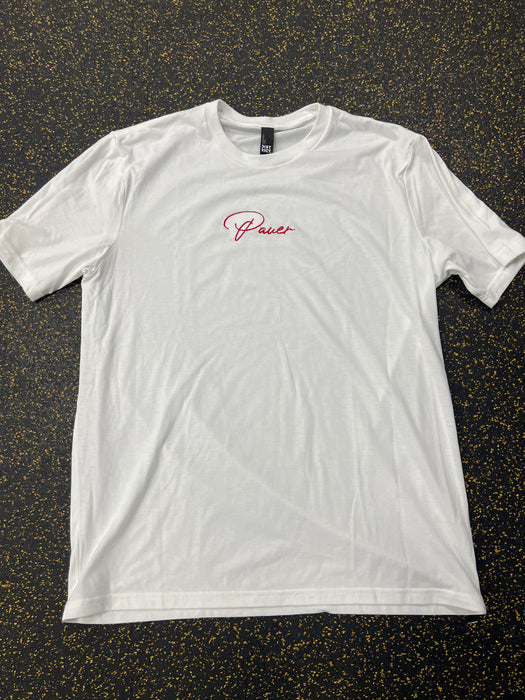 Script White Pauer tee