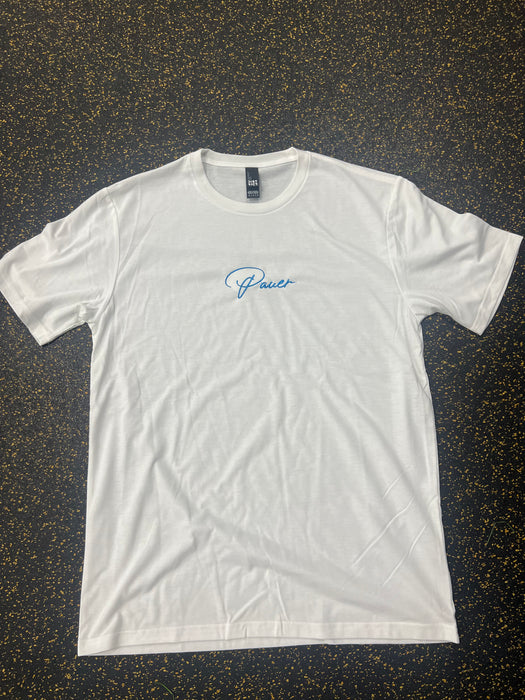 Script White Pauer tee
