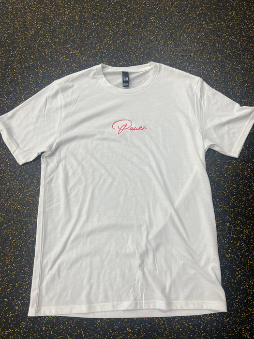 Script White Pauer tee