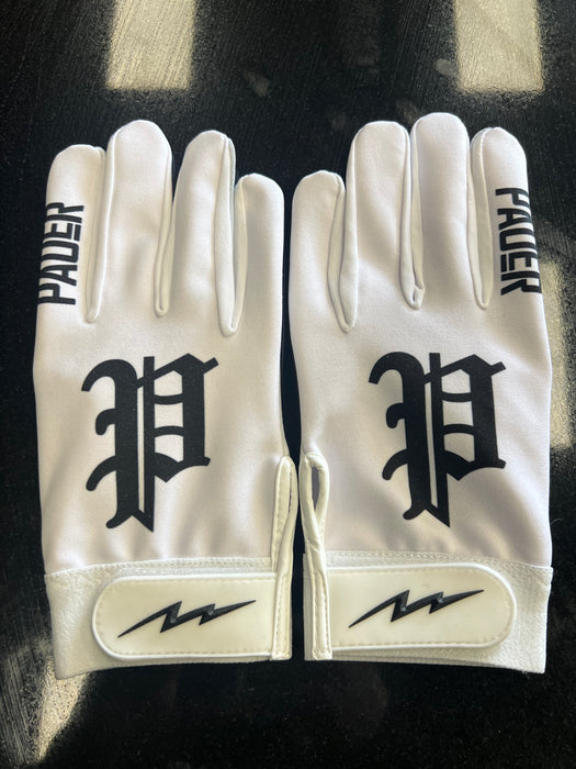 Pauer Old English P White Batting Glove