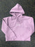 Hooded Rose Crop Top Script logo