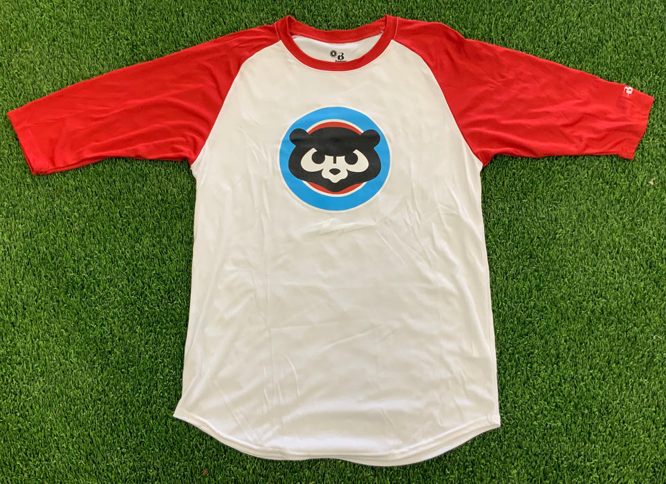 Pauer Panda 3/4 T-Shirt White/Red