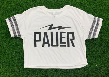 Pauer Bolt Crop Top White