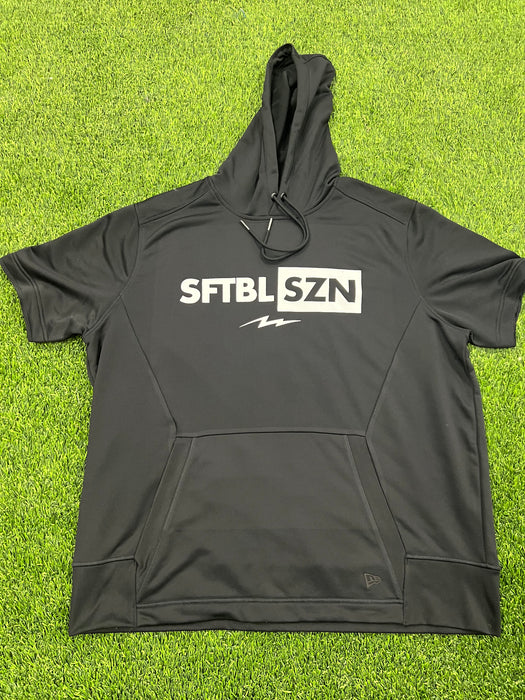 Softball Szn bolt Short sleeve hoodie