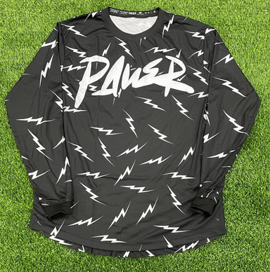 Pauer Graffiti Bolts Black Full Dye Long Sleeve Shirt